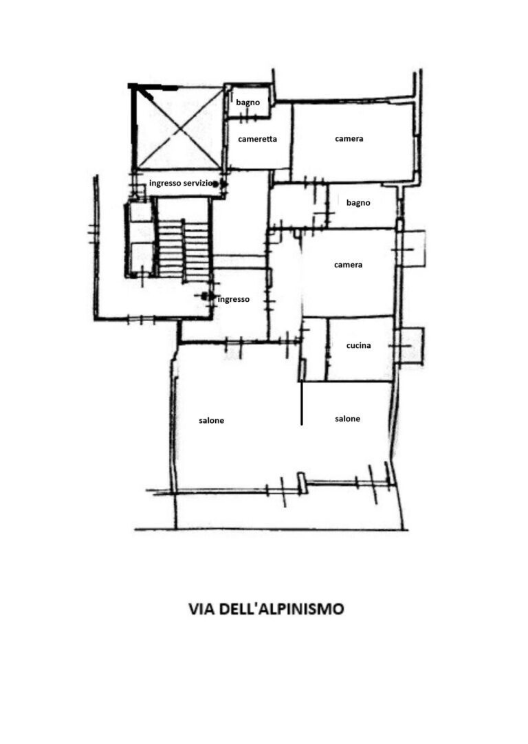 planimetria via Dell'Alpinismo